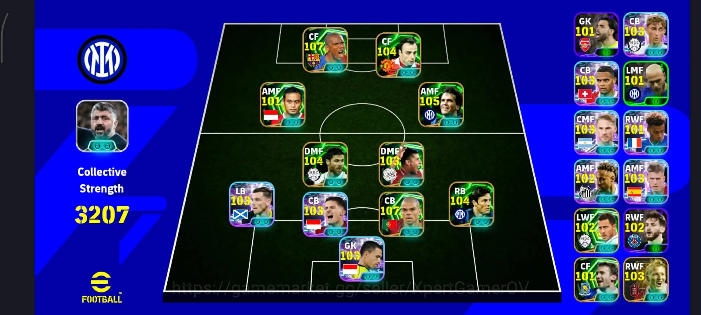 eFootball アカウント チームパワー3207 高レート選手多数 Buy eFootball Accounts - Collective Strength 3207➤Pepe
