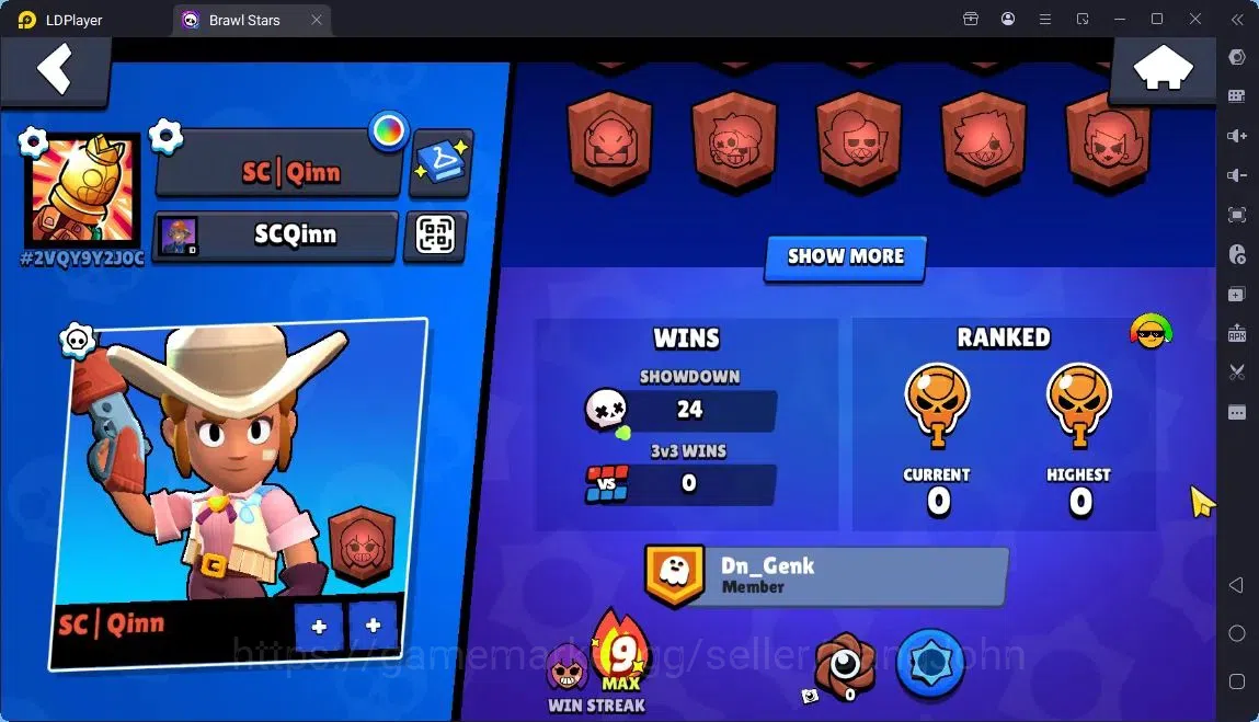 Brawl Stars Accounts Global |Trophy 389| 11 Brawler|1 Max hypercharge(Rico)|1060 Bling|50 Gems|1 S Rare,2 Epic Skins 3