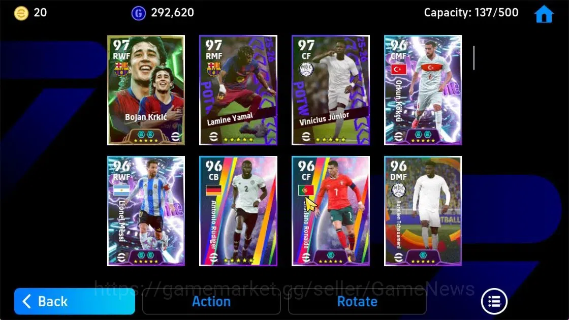 eFootball Accounts Android|Neymar Jr(Blitz Curler), Messi, Mbappe, Xa image 13