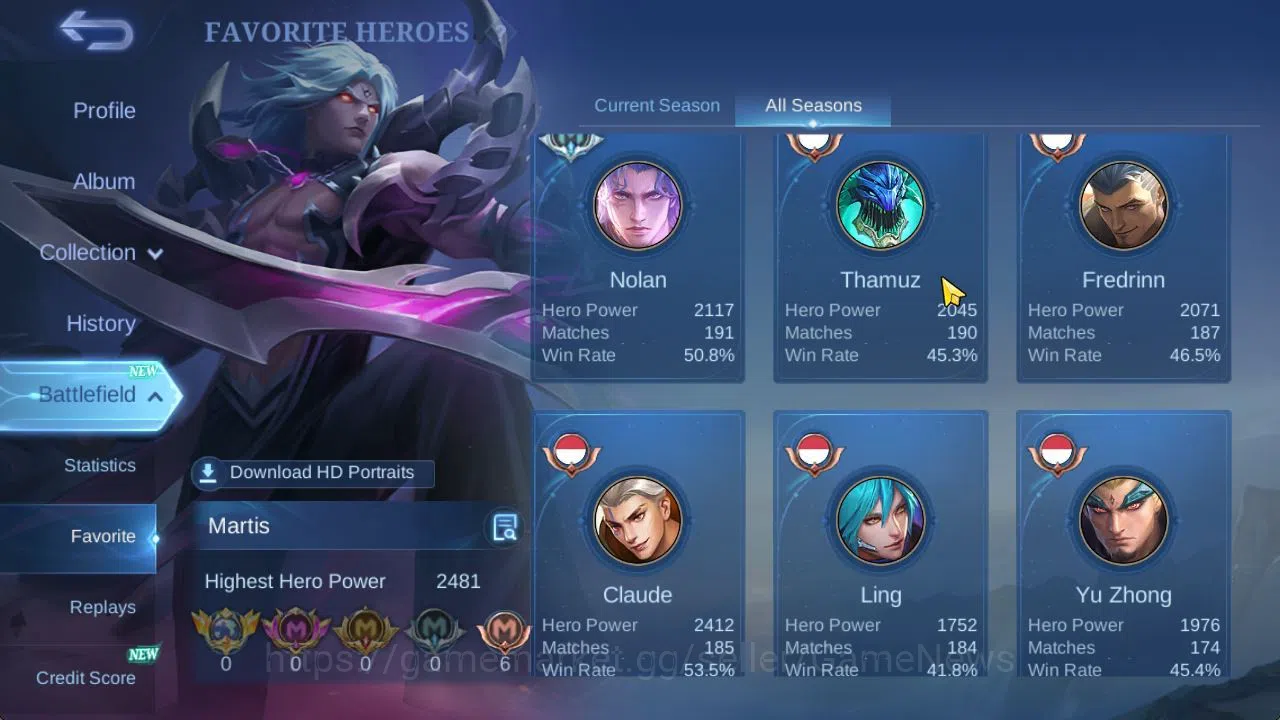 Mobile Legends: Bang Bang Accounts Hero 132|Skin 191|High Glory 65|CC Natalia,LB[Hari image 6