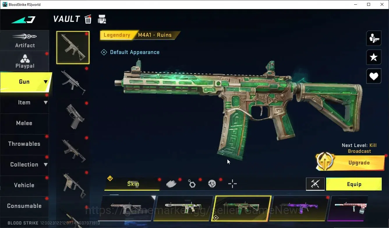 Blood Strike Accounts Collab Skin ASIA|Melee Lightblade + Collab KRAKEN-Enzo | 2 ULTRA ETHAN,M700-Boitata | 2 LMT Guns 10