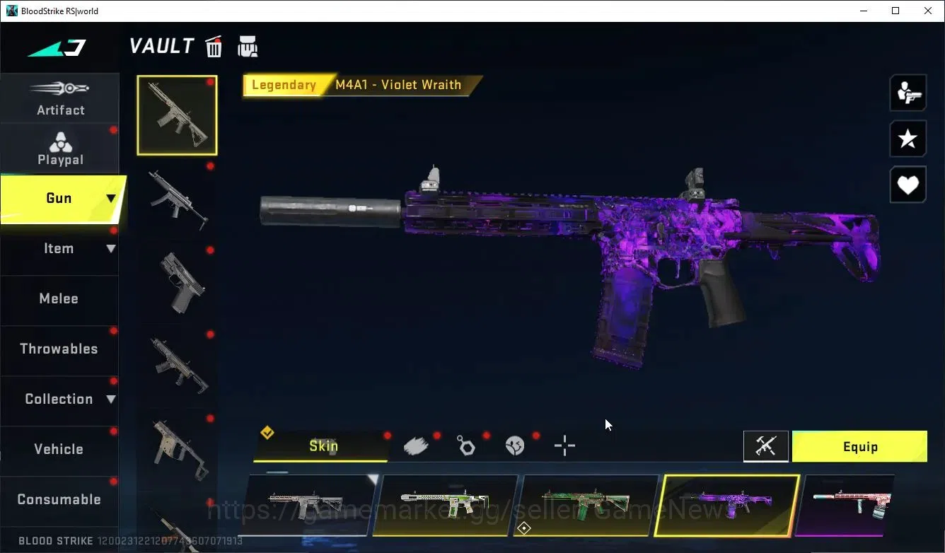 Blood Strike Accounts Collab Skin ASIA|Melee Lightblade + Collab KRAKEN-Enzo | 2 ULTRA ETHAN,M700-Boitata | 2 LMT Guns 11