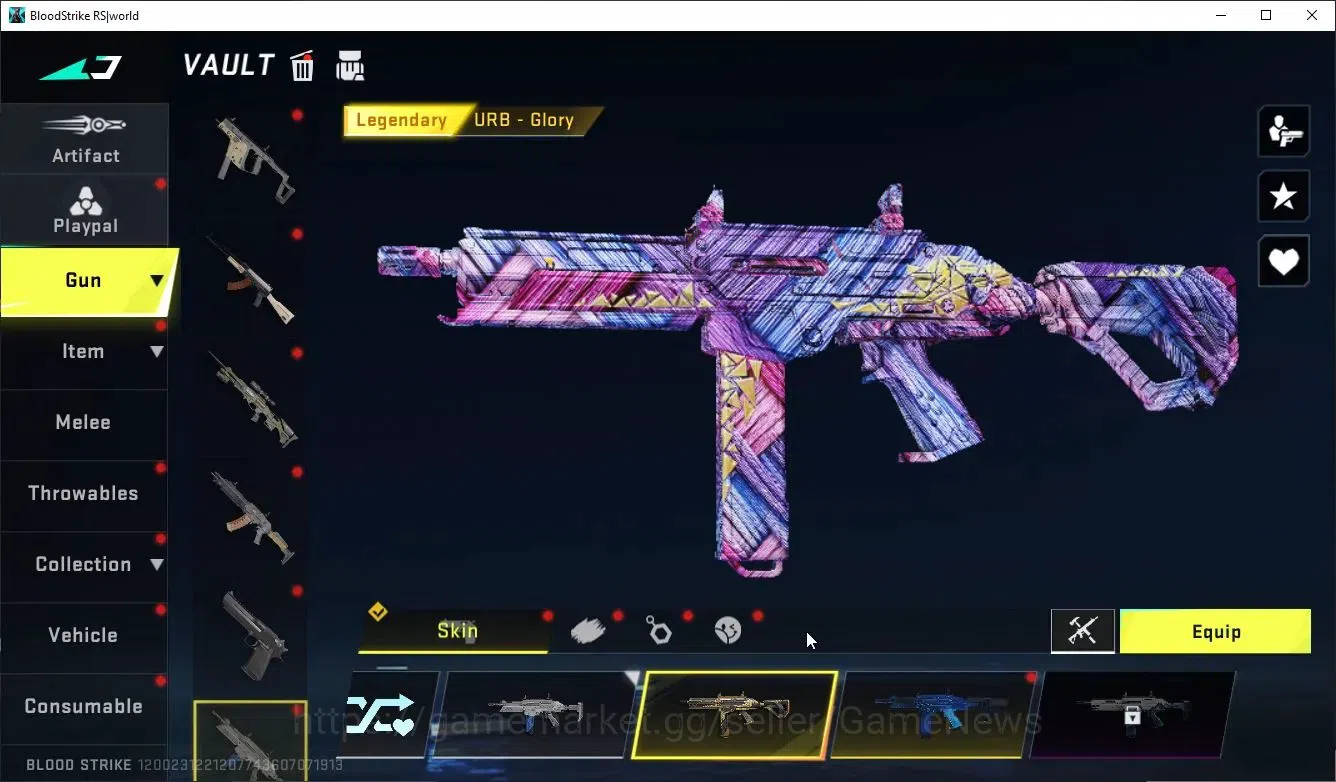 Blood Strike Accounts Collab Skin ASIA|Melee Lightblade + Collab KRAKEN-Enzo | 2 ULTRA ETHAN,M700-Boitata | 2 LMT Guns 12