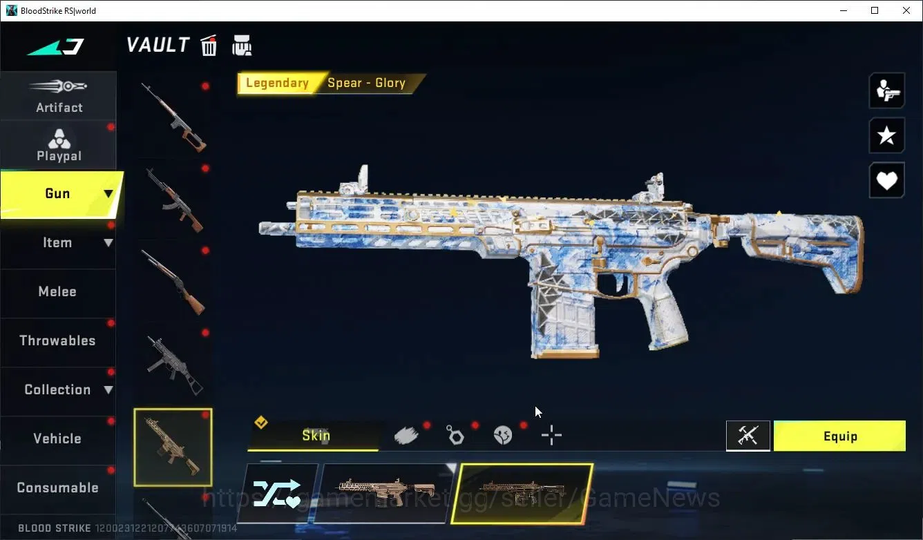 Blood Strike Accounts Collab Skin ASIA|Melee Lightblade + Collab KRAKEN-Enzo | 2 ULTRA ETHAN,M700-Boitata | 2 LMT Guns 17