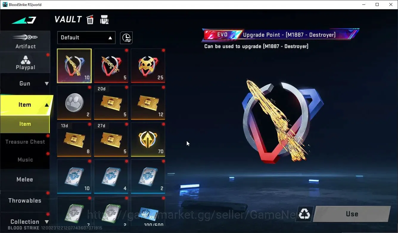 Blood Strike Accounts Collab Skin ASIA|Melee Lightblade + Collab KRAKEN-Enzo | 2 ULTRA ETHAN,M700-Boitata | 2 LMT Guns 18