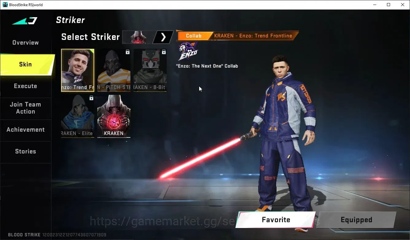 Blood Strike Accounts Collab Skin ASIA|Melee Lightblade + Collab KRAKEN-Enzo | 2 ULTRA ETHAN,M700-Boitata | 2 LMT Guns 3