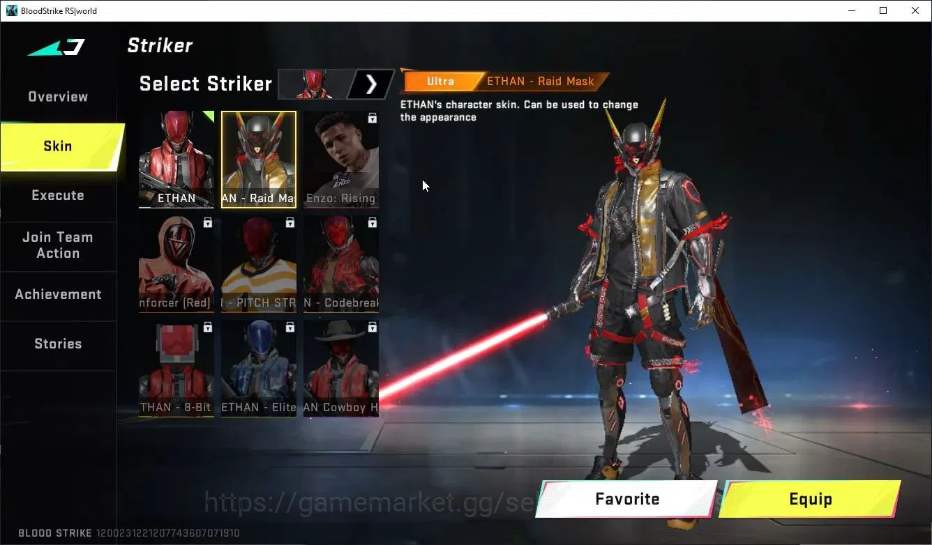 Blood Strike Accounts Collab Skin ASIA|Melee Lightblade + Collab KRAKEN-Enzo | 2 ULTRA ETHAN,M700-Boitata | 2 LMT Guns 4
