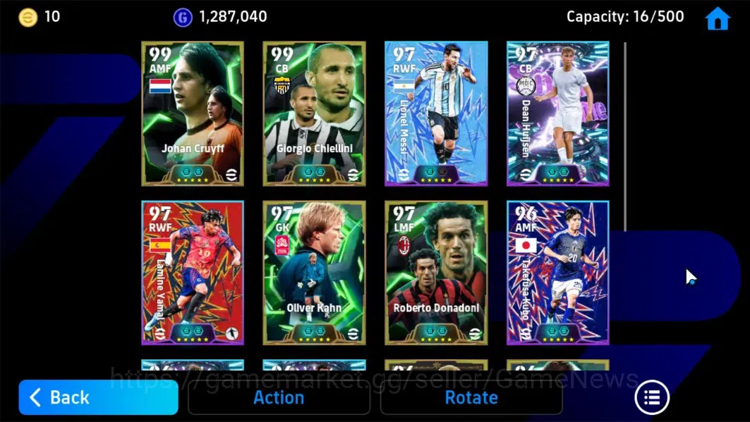 eFootball Accounts Android|Epic Johan Cruyff,Giorgio Chiellini,Oliver image 7