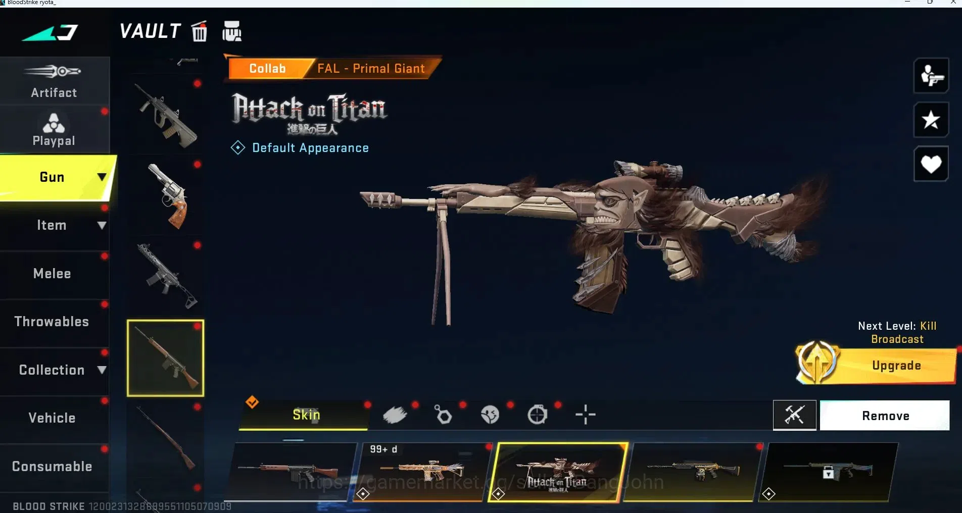 Blood Strike Accounts ASIA |ethernal=ZERO|Limited=RPK|ULTRA ONE-HANDED A image 11