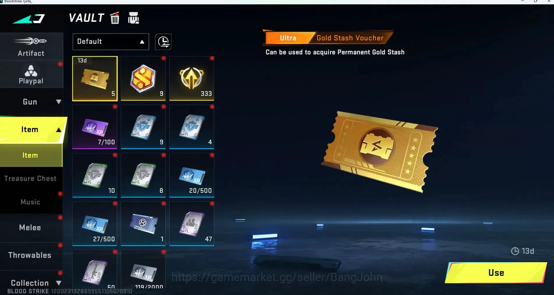 Blood Strike Accounts ASIA |ethernal=ZERO|Limited=RPK|ULTRA ONE-HANDED A image 15