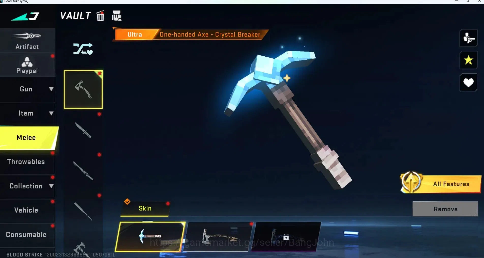 Blood Strike Accounts ASIA |ethernal=ZERO|Limited=RPK|ULTRA ONE-HANDED A image 17