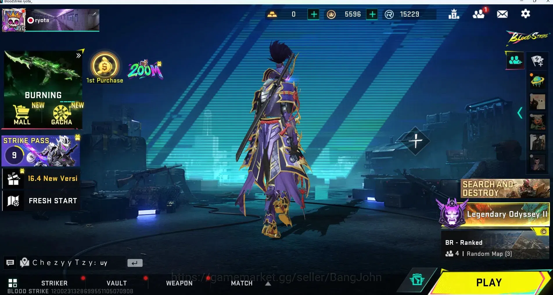 Blood Strike Accounts ASIA |ethernal=ZERO|Limited=RPK|ULTRA ONE-HANDED A image 2