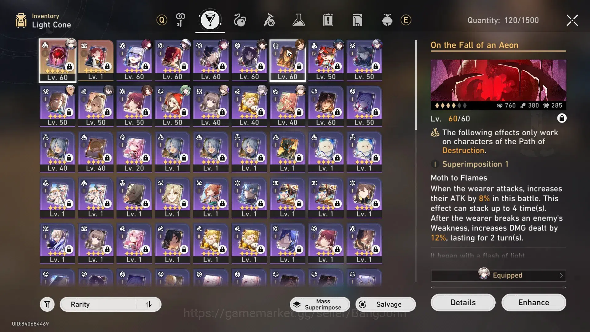 Honkai Star Rail Accounts ASIA| TL70|25 Lim: Firefly,Acheron,Black Swan,Kafk image 5