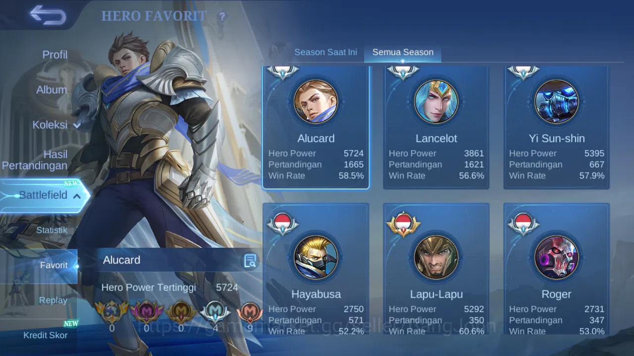 Mobile Legends: Bang Bang Accounts Hero 131 Skin 303 | Zodiac Lance | KOF Karina | CC image 14