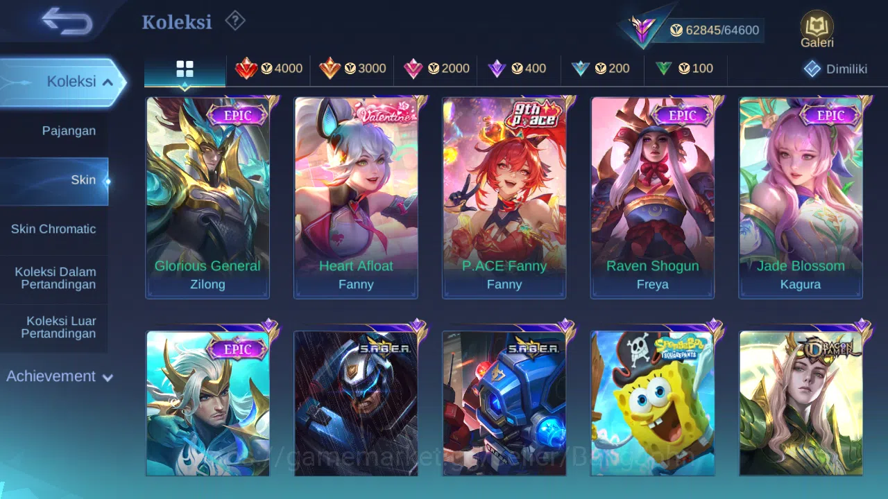 Mobile Legends: Bang Bang Accounts Hero 131 Skin 303 | Zodiac Lance | KOF Karina | CC image 3