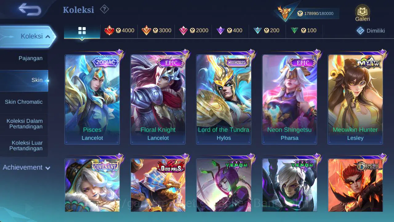 Mobile Legends: Bang Bang Accounts skin 453, hero 131, Legend(franco,lunox),saiyagold image 11
