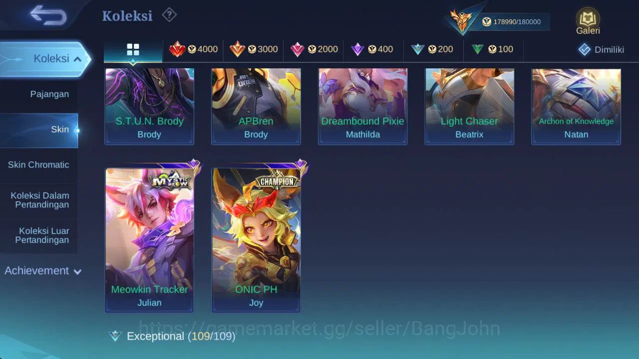 Mobile Legends: Bang Bang Accounts skin 453, hero 131, Legend(franco,lunox),saiyagold image 15