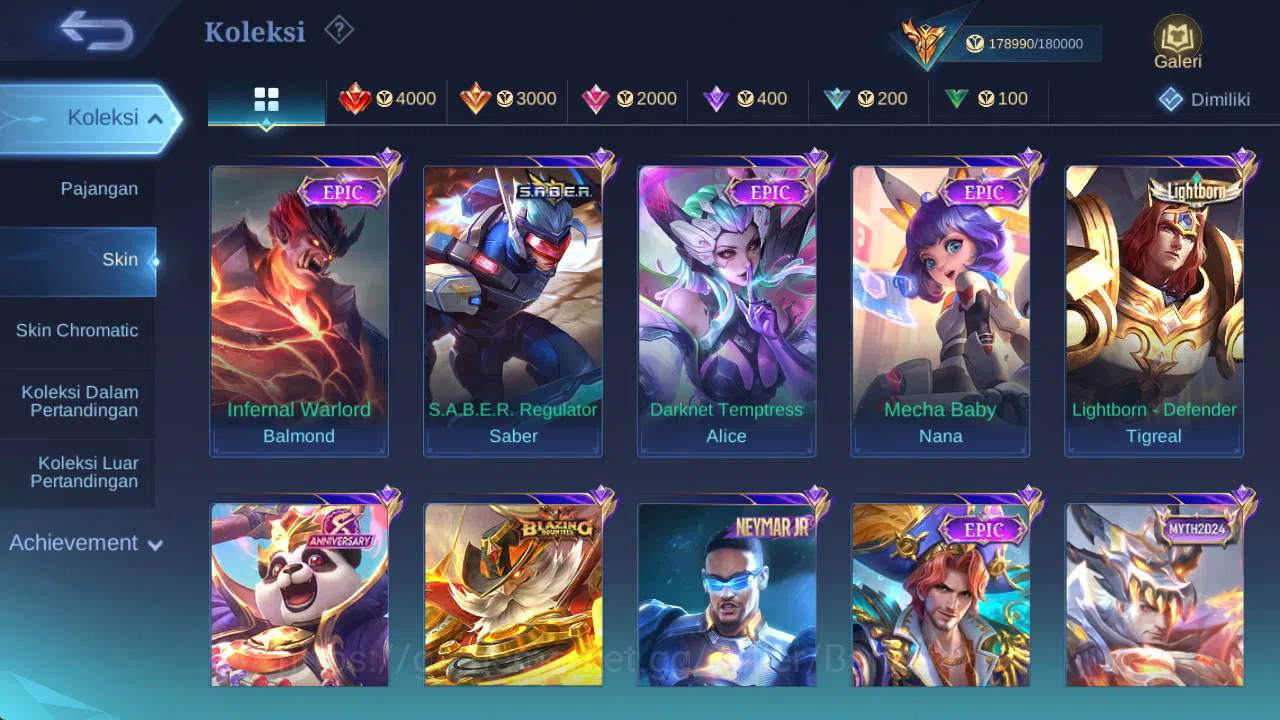 Mobile Legends: Bang Bang Accounts skin 453, hero 131, Legend(franco,lunox),saiyagold image 8