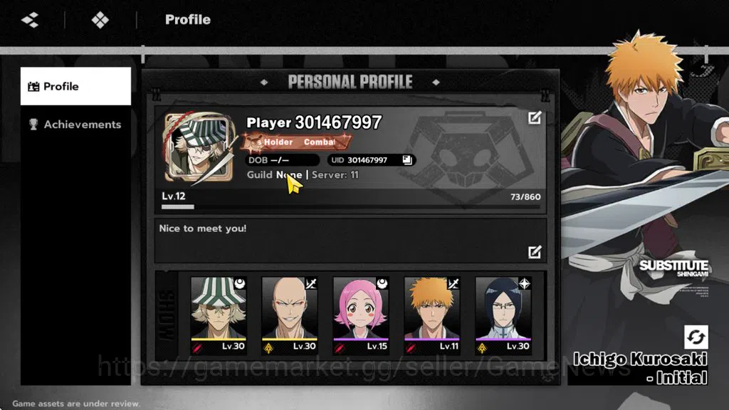 BLEACH: Soul Resonance Accounts Nuverse SEA Lv12 |2 SRR(Kisuke Uraha & Ikkaku Mada image 1