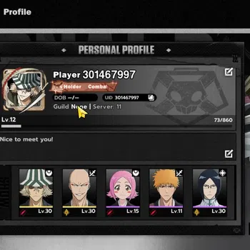 BLEACH: Soul Resonance Accounts Nuverse SEA Lv12 |2 SRR(Kisuke Uraha & Ikkaku Mada image 1