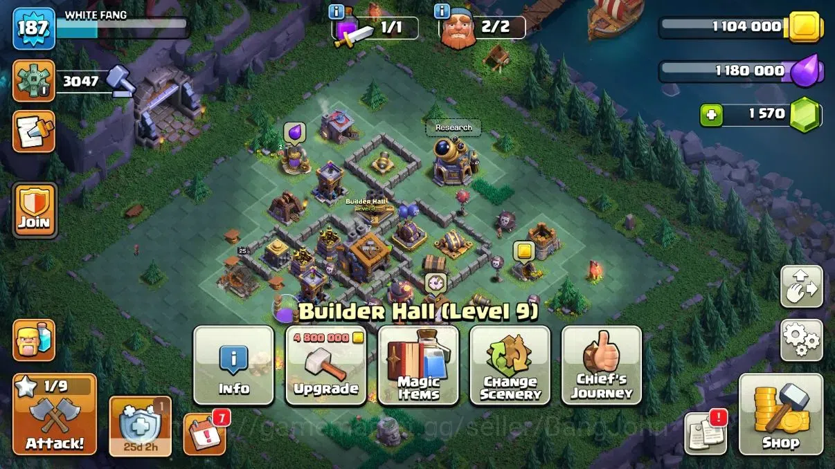Clash of Clans Accounts Global | TH 15-BH 9|LVL 187|HH 9|9 Skins (2Legenda image 14