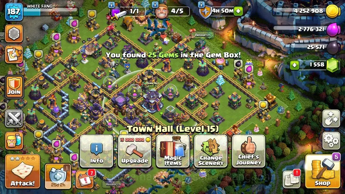 Clash of Clans Accounts Global | TH 15-BH 9|LVL 187|HH 9|9 Skins (2Legenda image 2
