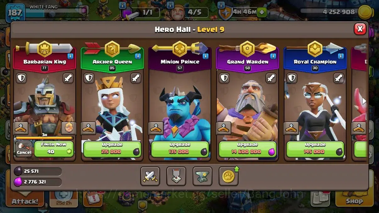 Clash of Clans Accounts Global | TH 15-BH 9|LVL 187|HH 9|9 Skins (2Legenda image 5