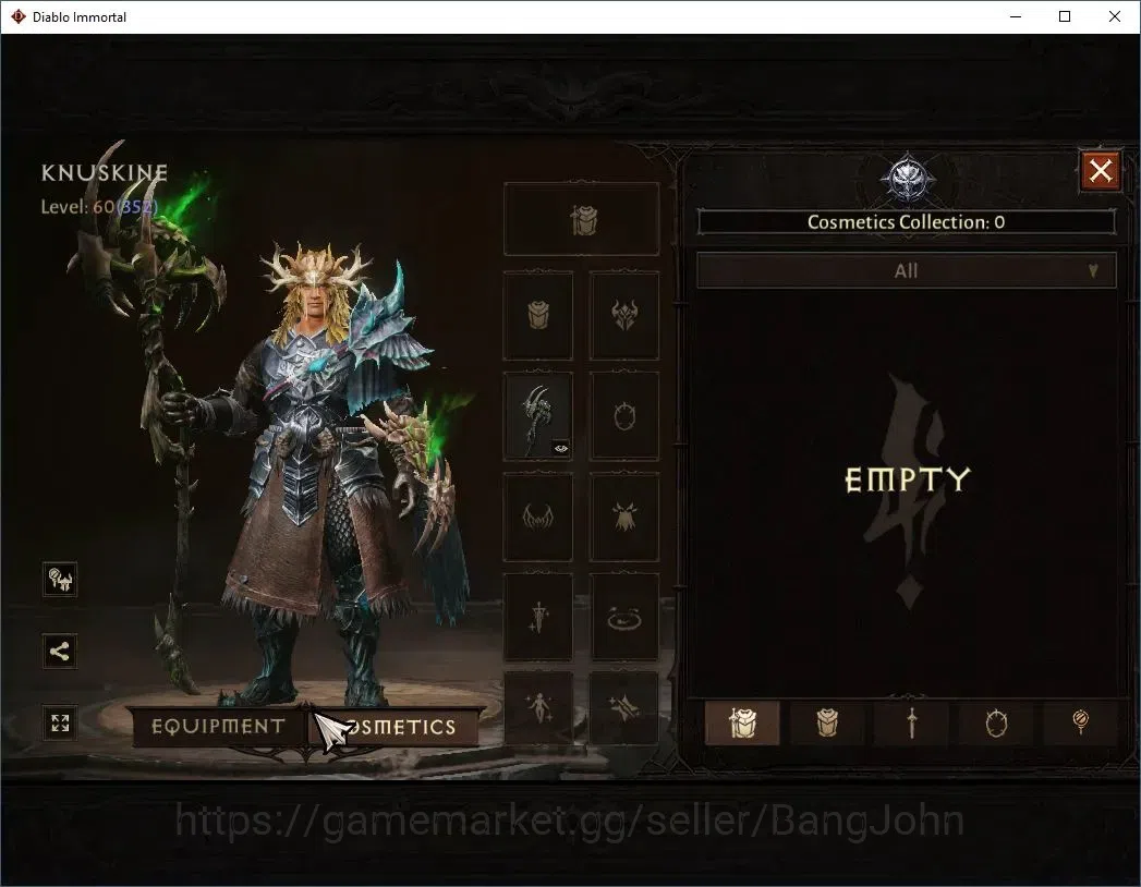 Diablo Immortal Accounts Mid-Tier SEA - Izual | 60 (352) Druid-Maledictor | CR 26k | Reso 450 | Hell 3 | Varog Lv 30 | CS ON 13