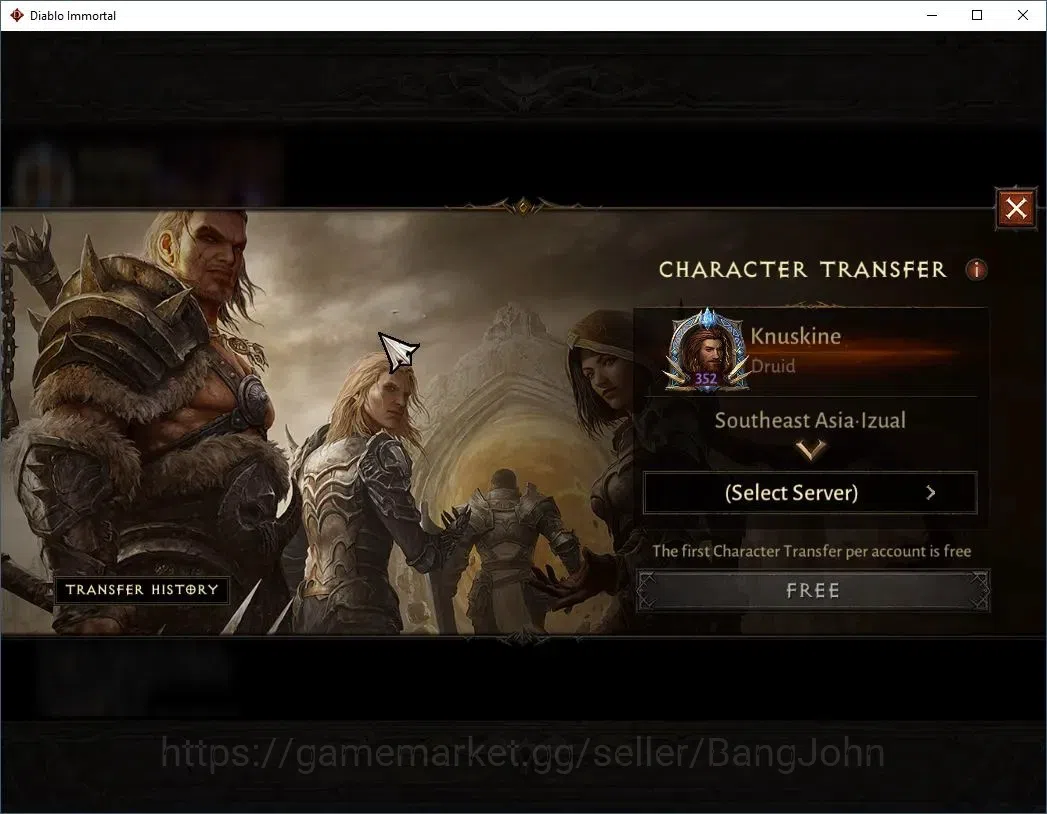 Diablo Immortal Accounts Mid-Tier SEA - Izual | 60 (352) Druid-Maledictor | CR 26k | Reso 450 | Hell 3 | Varog Lv 30 | CS ON 5
