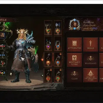 Diablo Immortal Accounts Mid-Tier SEA - Izual | 60 (352) Druid-Maledictor | CR 26k | Reso 450 | Hell 3 | Varog Lv 30 | CS ON