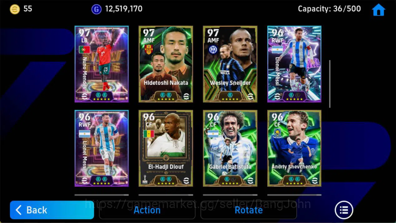 eFootball Accounts Android,PWR 3194,Gerrard epc,messi Barca,villa epc image 5