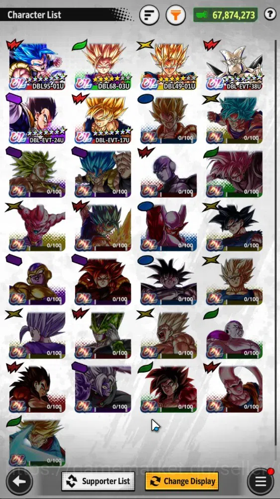 Dragon Ball Legends Accounts 67M TP|LV157|6UL+3LR+11LL|SS Trunks(T)&Gohan,SSG S image 3