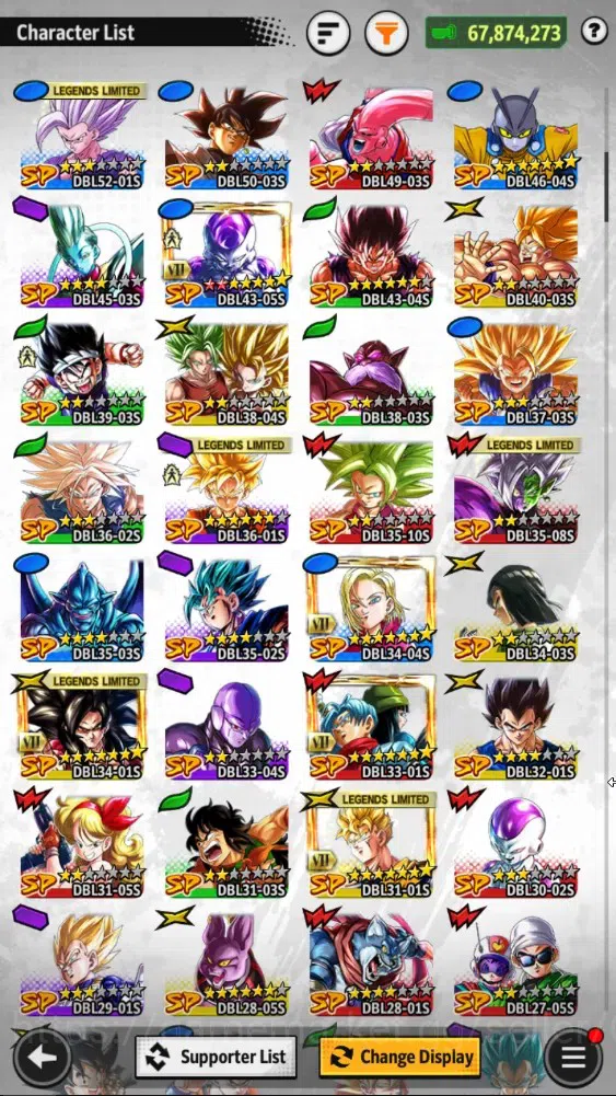Dragon Ball Legends Accounts 67M TP|LV157|6UL+3LR+11LL|SS Trunks(T)&Gohan,SSG S image 7
