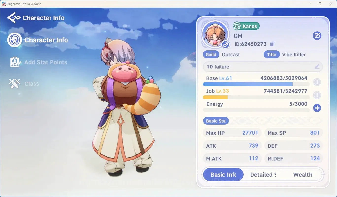 Ragnarok: The New World Accounts Sv Comodo |Unverif Email|Lv.61 Kanos, Ready Raid|3 SSR Pet|3K Zeny+36K BoundZeny|Low 1