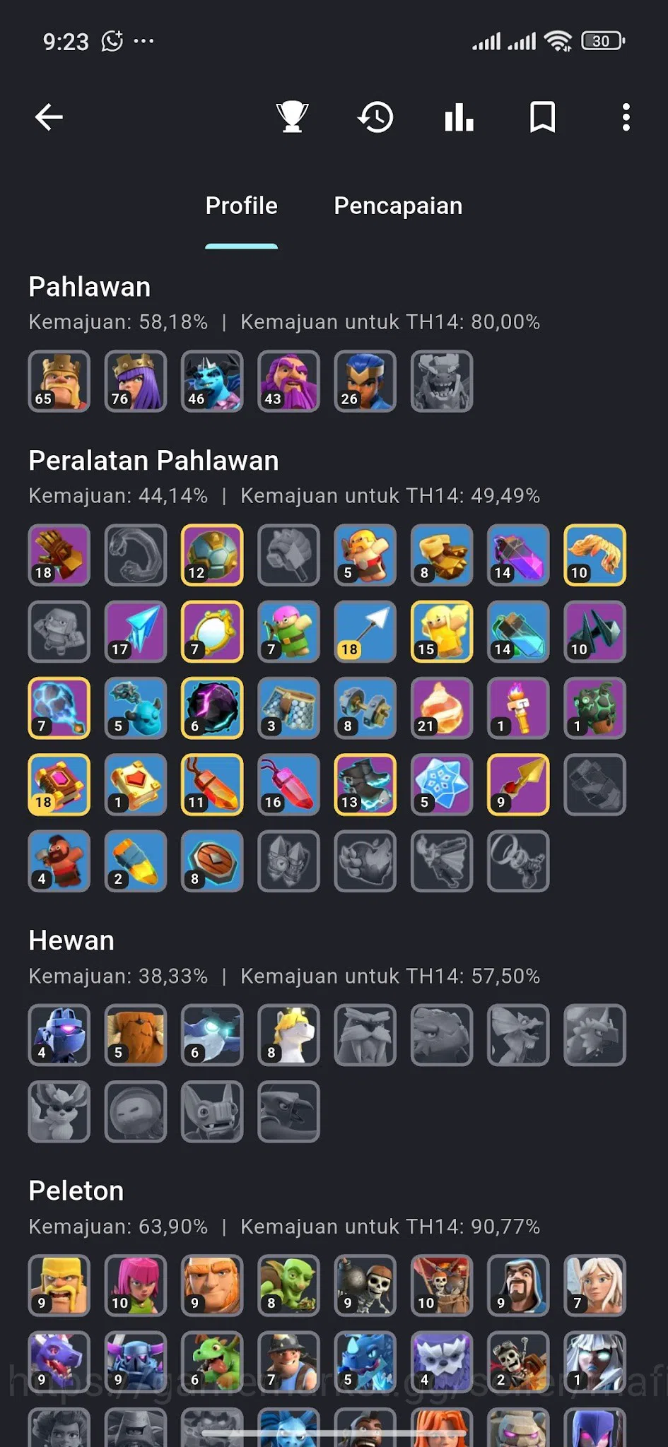 Clash of Clans Accounts HIGH-END TH14 | AQ76 BK65 | Giant Gauntlet 8, Froz image 18