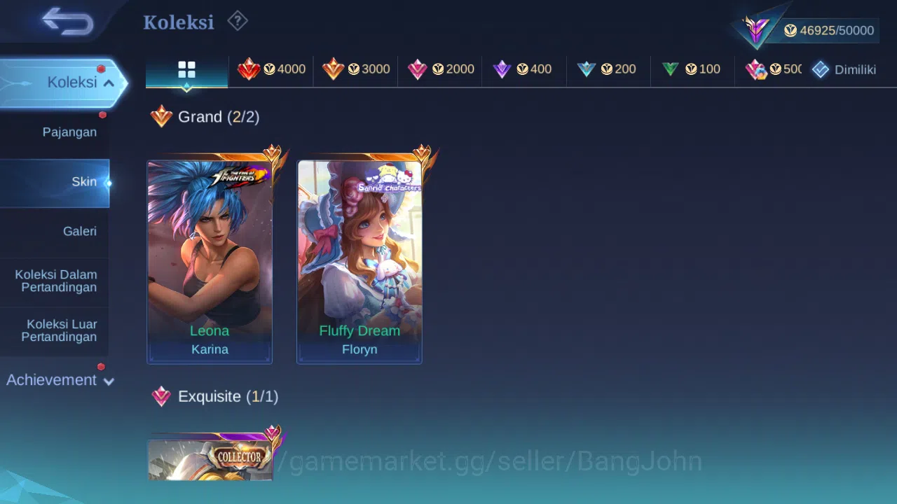 Mobile Legends: Bang Bang Accounts Hero 122 Skin 206 | Champion Joy | KOF Karina | CC image 2