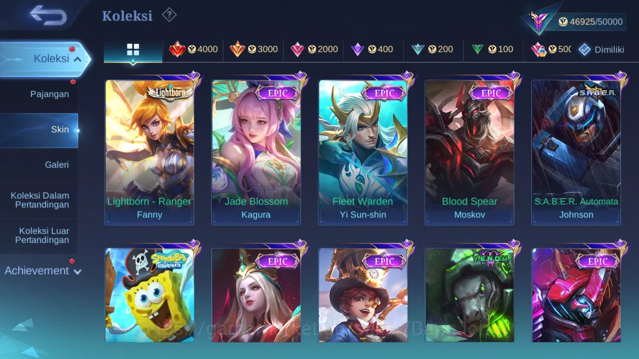 Mobile Legends: Bang Bang Accounts Hero 122 Skin 206 | Champion Joy | KOF Karina | CC image 5