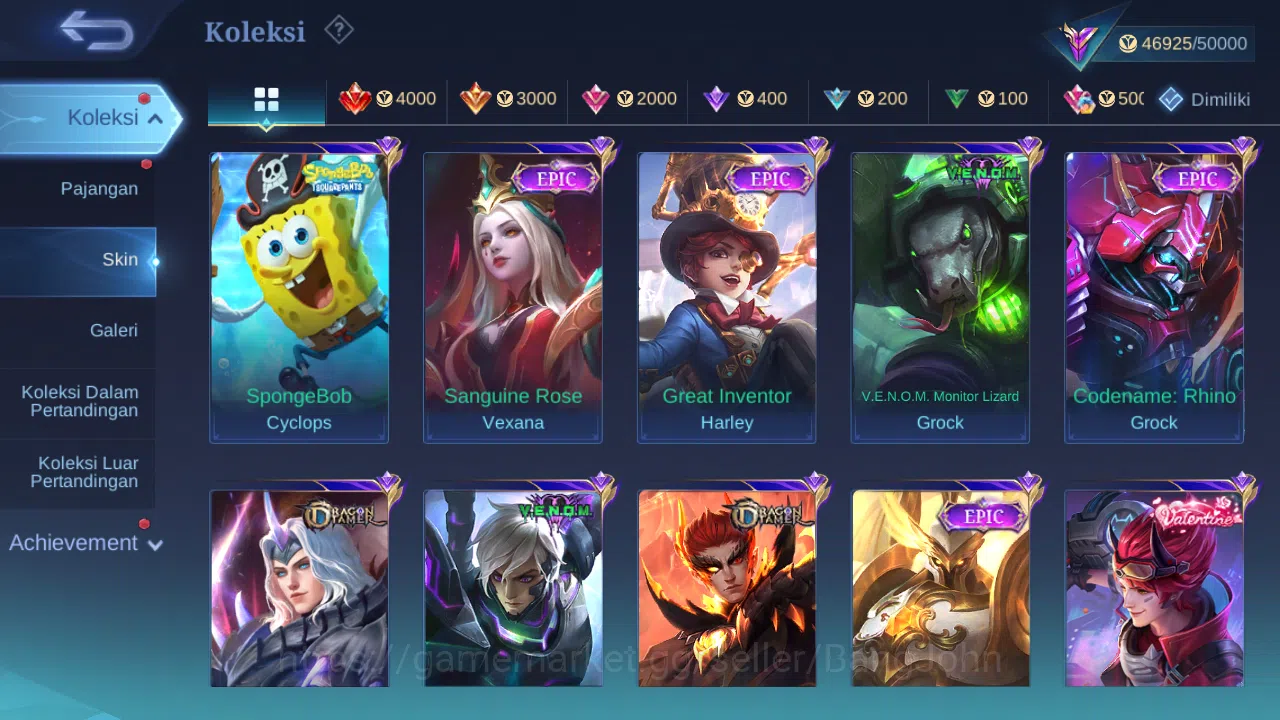Mobile Legends: Bang Bang Accounts Hero 122 Skin 206 | Champion Joy | KOF Karina | CC image 6