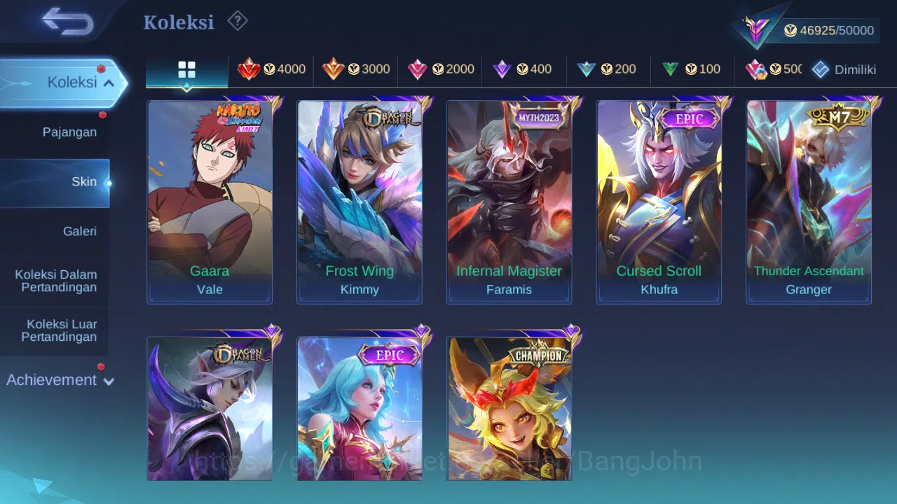Mobile Legends: Bang Bang Accounts Hero 122 Skin 206 | Champion Joy | KOF Karina | CC image 8