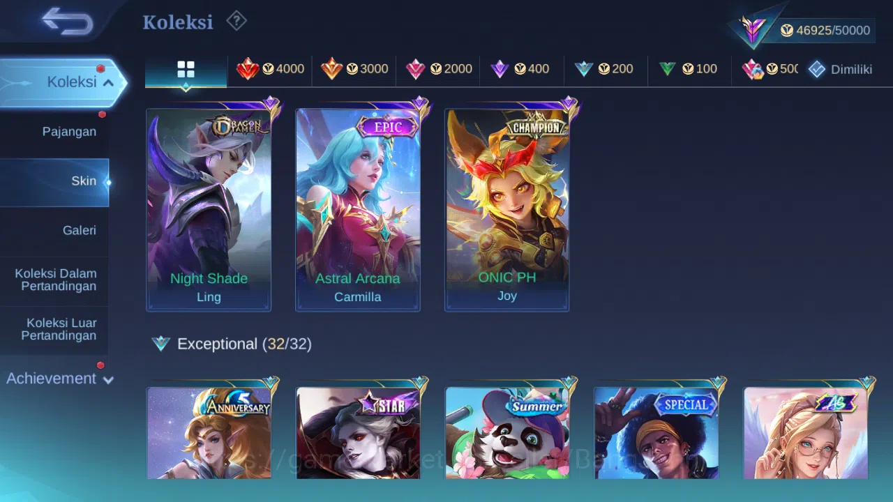 Mobile Legends: Bang Bang Accounts Hero 122 Skin 206 | Champion Joy | KOF Karina | CC image 9