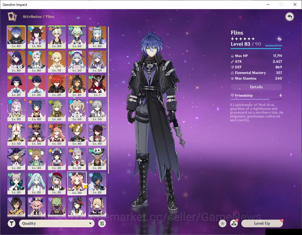Genshin Impact Accounts ASIA|AR 55|Prime Team Flins|6Limited+1(*5Weapon)Fl image 14