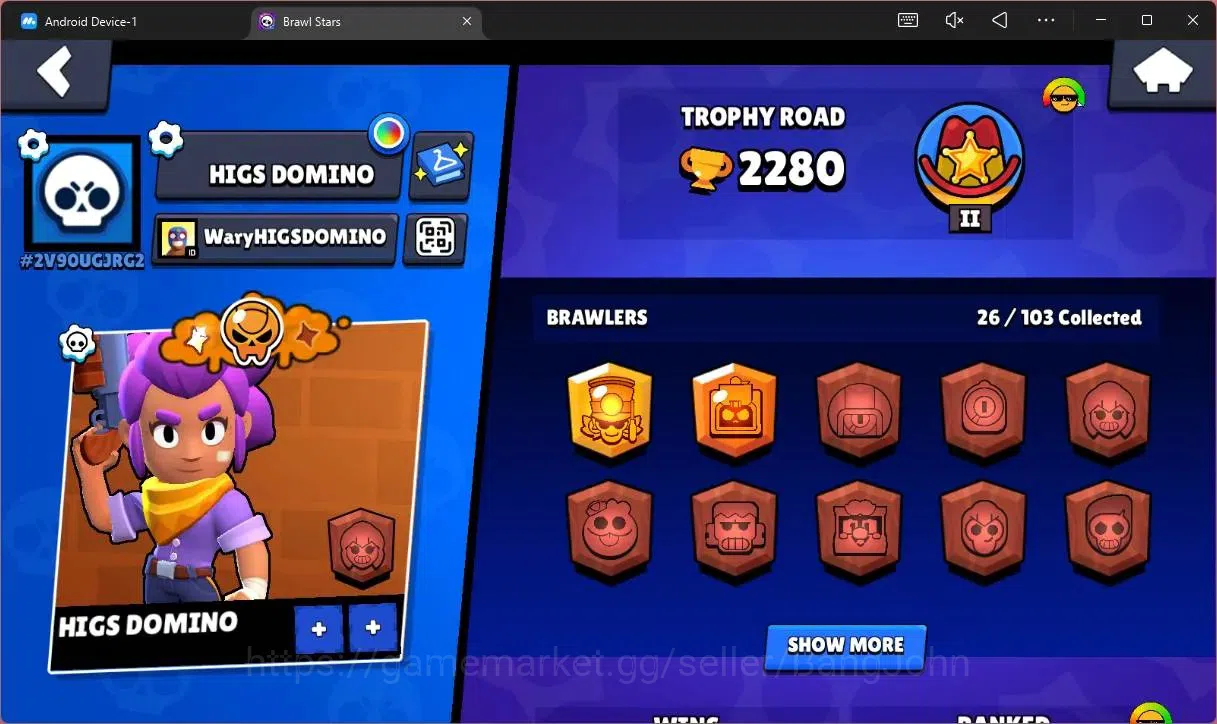 Brawl Stars Accounts Global |2280 Trophy|26 Brawler|1 Max Hypercharge(G image 2