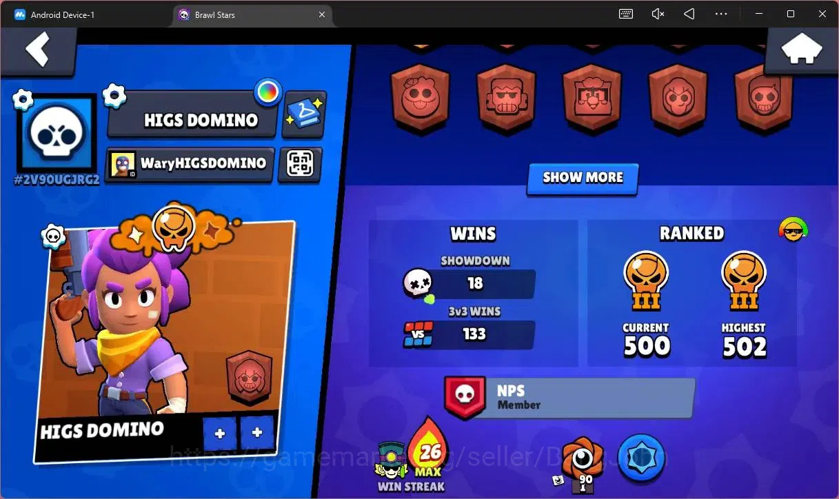 Brawl Stars Accounts Global |2280 Trophy|26 Brawler|1 Max Hypercharge(G image 3