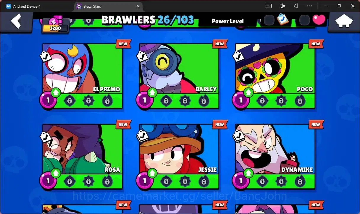 Brawl Stars Accounts Global |2280 Trophy|26 Brawler|1 Max Hypercharge(G image 6