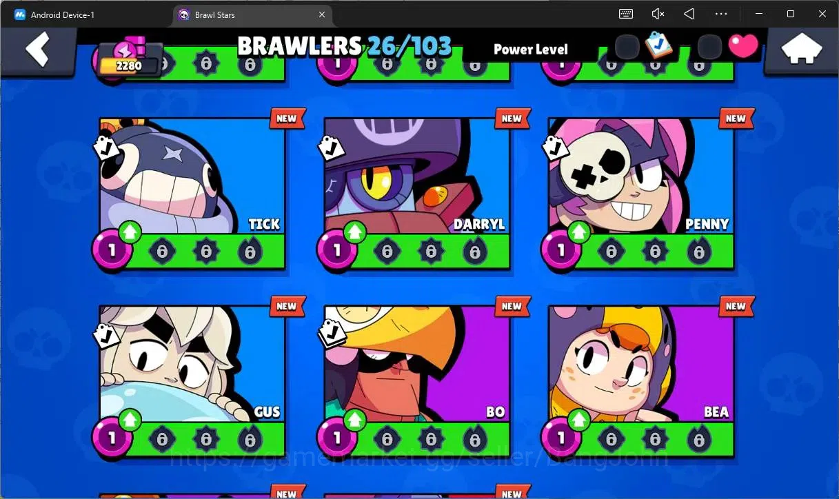Brawl Stars Accounts Global |2280 Trophy|26 Brawler|1 Max Hypercharge(G image 7