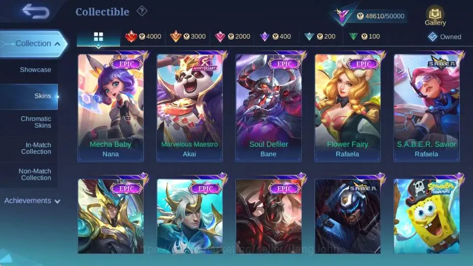 Mobile Legends: Bang Bang Accounts Global|Skin 244|Renowned|KOF Karina,Collector Nata image 7