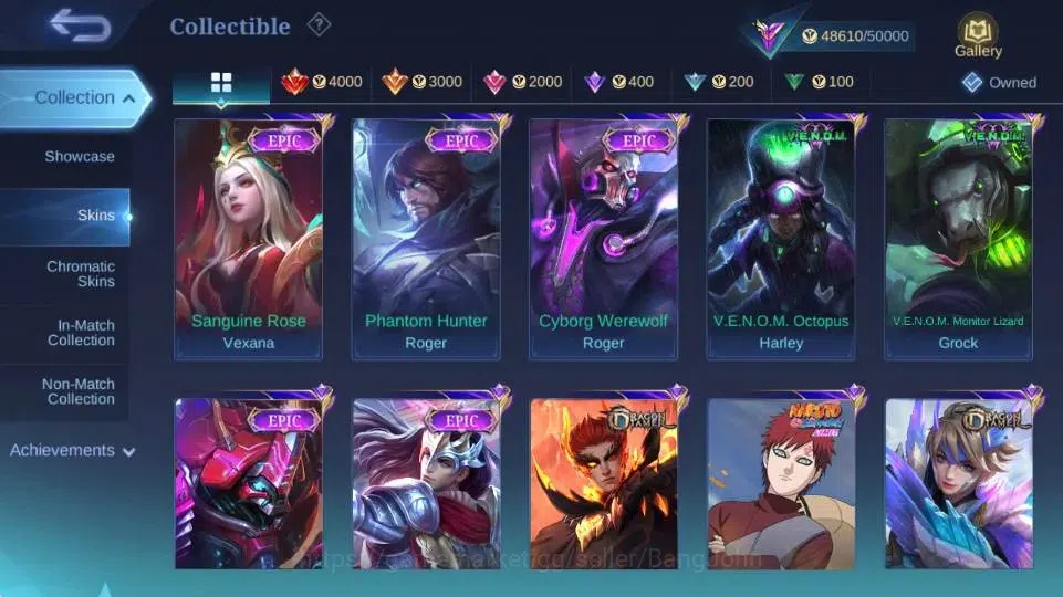 Mobile Legends: Bang Bang Accounts Global|Skin 244|Renowned|KOF Karina,Collector Nata image 9