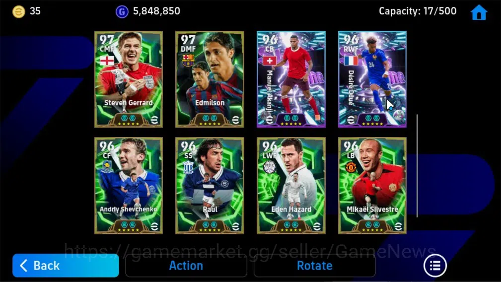 eFootball Accounts Legends & Iconic Players Android|7 Epic(Didier Drogba,Steven Gerrard,Edmilson,Raul)|Show Time Joshua 6