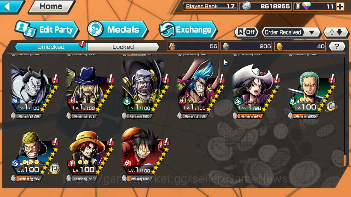 One Piece Bounty Rush Accounts Global|5EX 1MAX|5Elder Saturn,Seraphim S-Snake,Fil image 11