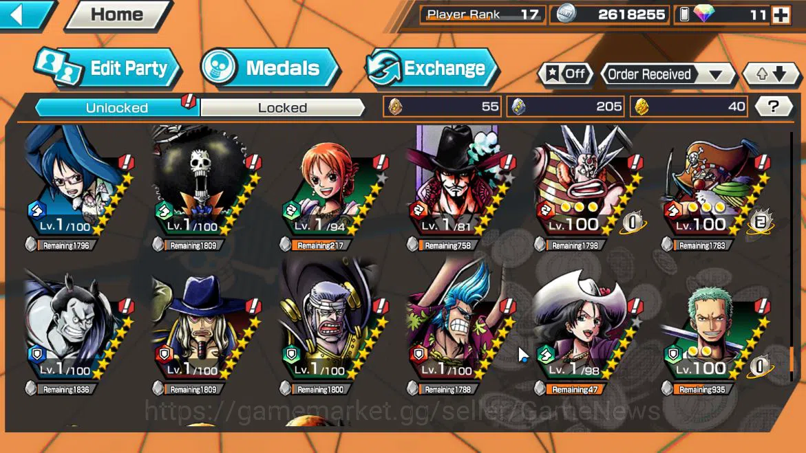 One Piece Bounty Rush Accounts Global|5EX 1MAX|5Elder Saturn,Seraphim S-Snake,Fil image 12